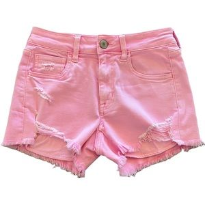 American Eagle Distressed Hi-Rise Super Stretch Shortie Size 2